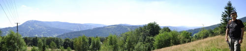 Widok na Skrzyczne #panorama #szczyrk #wycieczka #góry #drzewa #drzewo