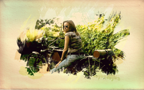 #rower #rowerocykl #akwarela #photoshop