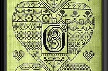 sampler #sampler #obrazek #serca #HaftKrzyżykowy #SAL