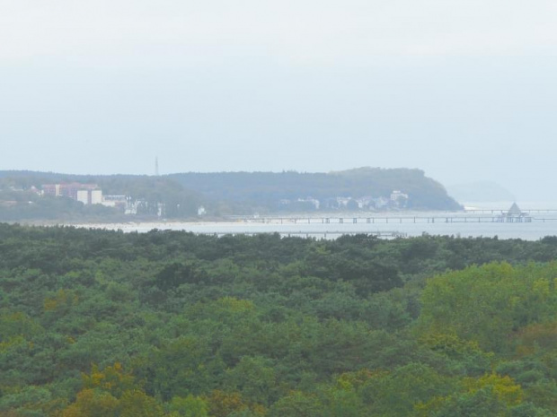 Widok z wieży widokowej w kierunku Heringsdorf. #Uznam