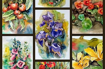 oj napracowałam sie ostatnio nad tymi małymi akwarelkami....oczywiscie w realu, każda jest osobno ... :))) #malarstwo