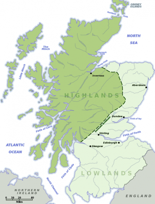 mapa Scottish Highlands