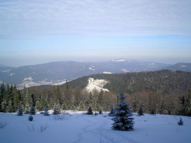 Gorce - Mogielica i Jasień w Beskidzie Wyspowym z polany Adamówka #góry #gorce #beskidy #zima