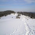 Gorce - polana Gorc Troszacki od Kudłonia #góry #gorce #beskidy #zima