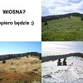 Gorce - widok na polanę Gorc Troszacki i Kudłoń. 4, nie 3 jeszcze pory roku, wiosna wkrótce :) #góry #gorce #CzteryPoryRoku