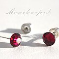 665. SWAROVSKI ruby - kolczyki wkrętki
średnica kryształków 6mm
wykonczenie - srebro