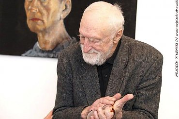 Strumiłło Andrzej na wernisażu wystawy Wiesława Szumińskiego - Obłąkani #Wernisaż #wystawa #SzumińskiWiesław #Obłąkani #CentrumSztukiWspółczesnej #Suwałki #malarstwo #StrumiłłoAndrzej