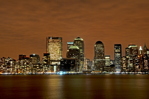 Manhattan w nocy od strony Jersey City. #USA #NewYork #Ameryka #ManhattanWNocy