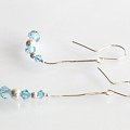 694. SWAROVSKI Kryształki Aquamarine na żmijkach - kolczyki 7cm
Kryształki 6, 5 i 4mm
całe wykonczenie srebro