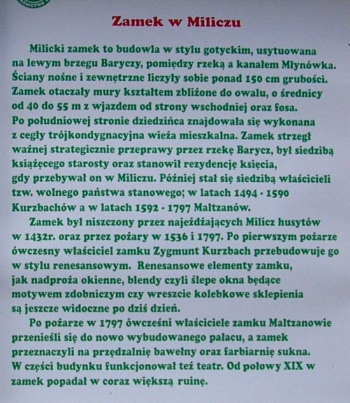 Milicz (dolnośląskie) - zamek