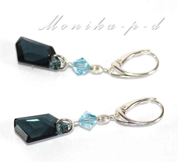 704. Swarovski De - Art Montana i Aquamarine na srebrze - kolczyki 5,5cm
większe kryształy 18mm, mniejsze 6mm
+ samo srebro