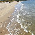 Ahlbeck plaża, widok z mola. #Ahlbeck #morze