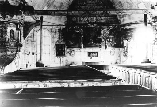 Ljusnarsbergs kyrka,
altaret fran ar 1765
Foto före ar 1891.