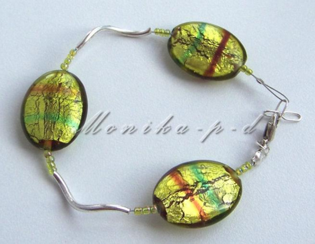 462B. Lampwork kolorowe pisanki - bransoletka 20-21cm
wykończenie antyalergiczne