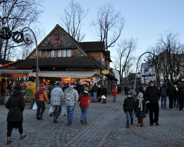 Zakopane - spacer po Krupówkach w drugim dniu świąt