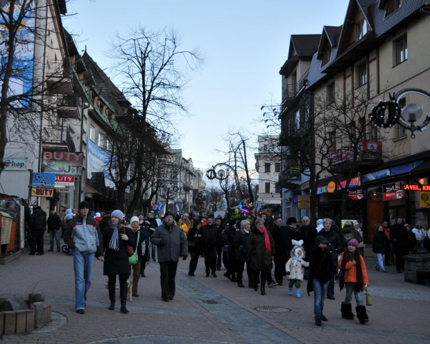 Zakopane - spacer po Krupówkach w drugim dniu świąt