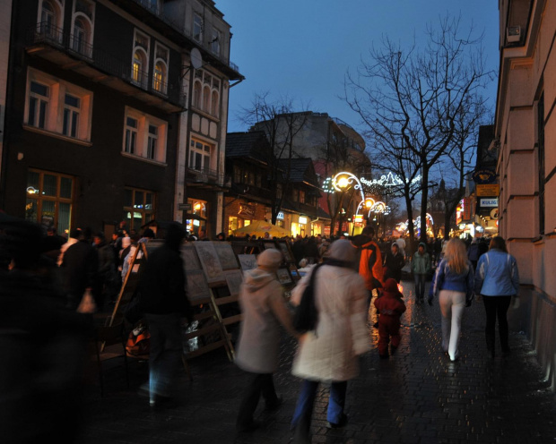 Noworoczny spacer po Krupówkach w Zakopanem