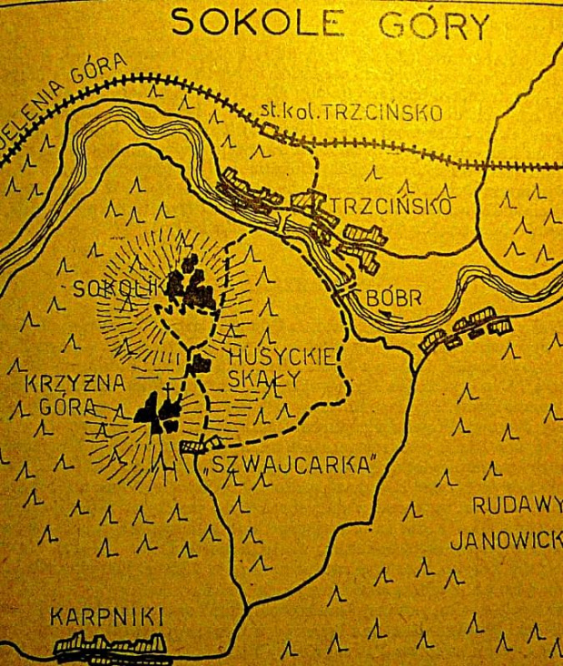 Dokładniejsza mapka Sokolich Gór. #mapy