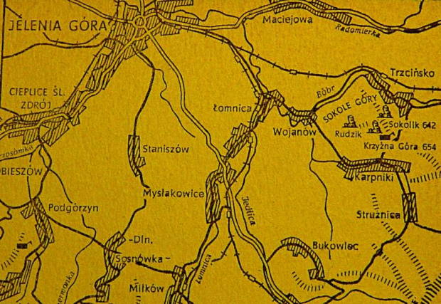 Najczęściej na treningi i szkolenie młodych adeptów wspinaczki jeździliśmy w Sokole Góry. Mapka pokazuje ich położenie. #mapy