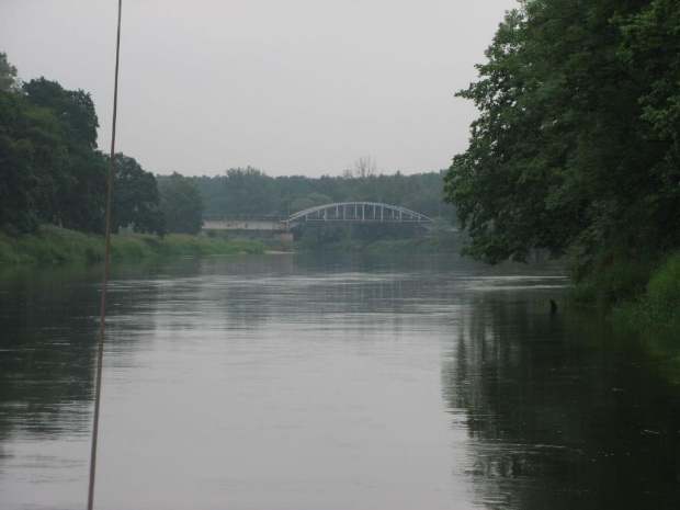 Most kolejowy nad Wartą w miejscowości Orzechowo.