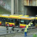 wypadek autobusu, do którego doszło u zbiegu ulic Puławskiej i Rzymowskiego w Warszawie Autobus linii 739 jechał ulicą Puławską w kierunku Piaseczna. #MZAAUTOBUSWYPADEKDZWON