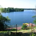 1. Jezioro Studzieniczne, wyspa i z prawej w głębi m. Studzieniczna.