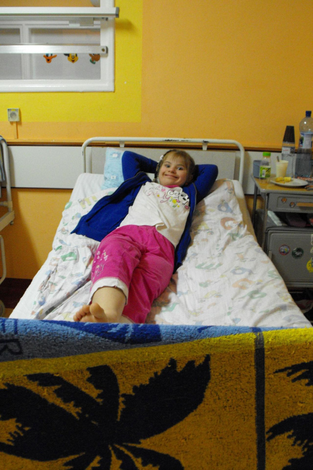 Małgosia w Dziecięcym Szpitalu Klinicznym, 05.02-08.02.2010