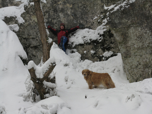 gdzieś między Wolbromiem a Pilicą #zima #Jura #śnieg #skały