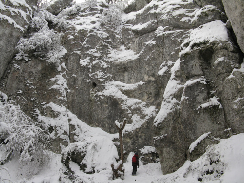 gdzieś między Wolbromiem a Pilicą #zima #Jura #śnieg #skały