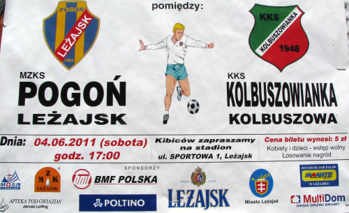 Pogoń Leżajsk - Kolbuszowianka Kolbuszowa (6:0), 04.06.2011 r. - IV liga podkarpacka #IVLiga #kolbuszowa #kolbuszowianka #KolbuszowiankaKolbuszowa #lezajsk #lezajsktm #leżajsk #PiłkaNozna #pogon #pogoń #PogońLeżajsk #sport