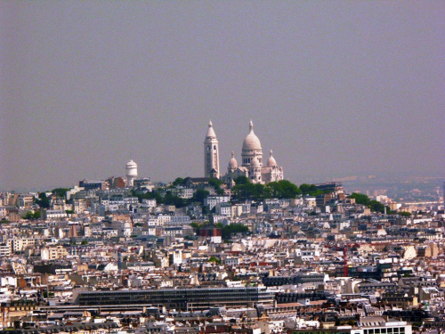 Z Wieży Eiffla - widok na Montrmartre #Paryż