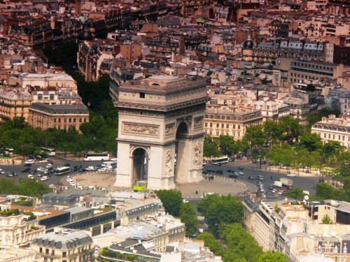 Widok z Wieży Eiffla - Łuk Triumfalny #Paryż