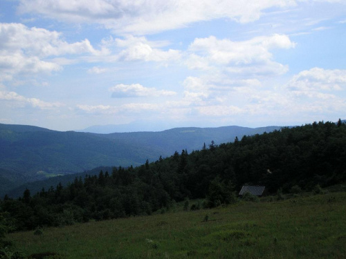 Tatry z polany Skalne między Jasieniem a Kutrzycą #BeskidWyspowy #beskidy #góry #jasień