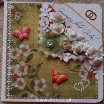 Kartka z okazji 55 rocznicy ślubu #quilling #KartkiRęcznieRobione