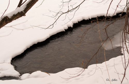 z moich rodzinnych stron ... #Opava #rzeka #zima #śnieg