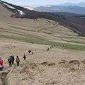 Bieszczady Wschodnie - ku ruinom polskiego schroniska na polanie pomiędzy Wielkim i Ostrym Szczytem.