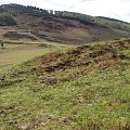 Bieszczady Wschodnie - gdzieś na grani, ślady wypaleń traw.