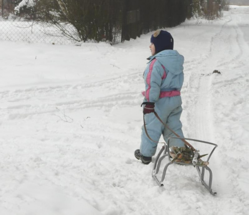 Powrót ze spaceru. #dzieci #zima