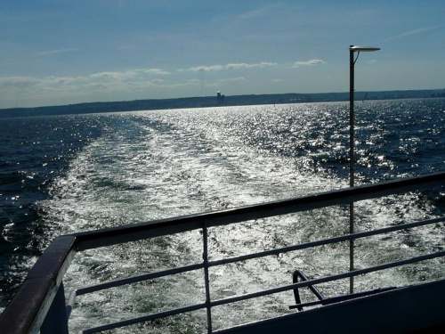 Widok ze statku Gdynia - Hel. #morze