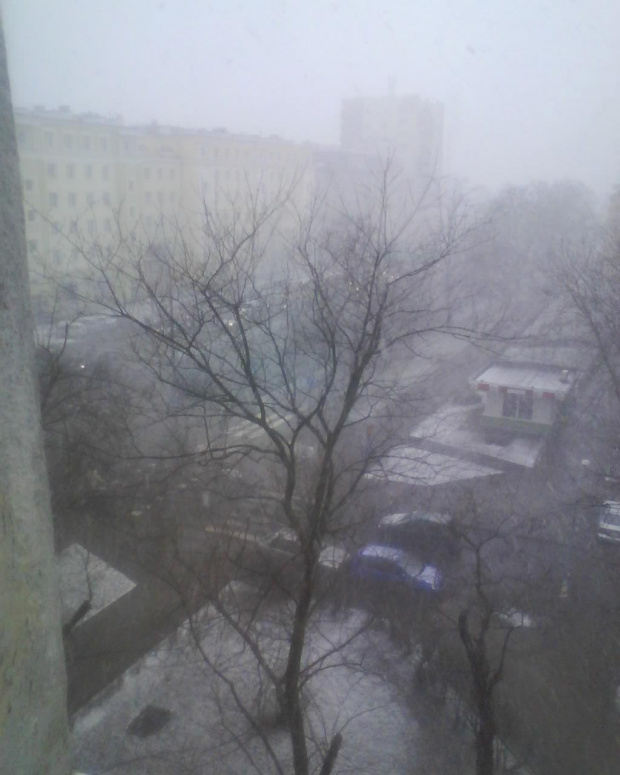 Zima powraca Warszawa dzis :):)