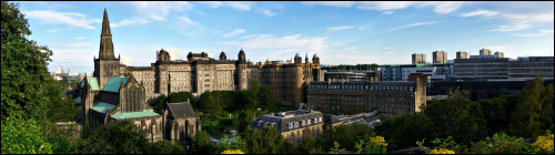 Katedra Św. Mungo oraz Szpital Królewski w Glasgow..