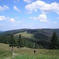 Hala Długa, Kiczora i Jaworzyna Kamienicka spod schroniska na Turbaczu #beskidy #gorce #góry #turbacz