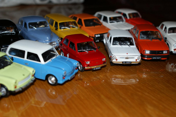 Modele samochodów z kolekcji Auta PRL'u