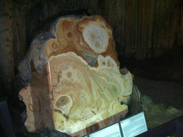 St Michael Cave - przekrój stalaktytu #Andaluzja