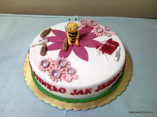 pszczółka Maja na 18 -te urodziny #PszczółkaMaja #maja #kwiaty #tort #torty