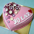Torcik dla 30 - letniej Pani #serce #tort #urodziny