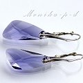 749. Swarovski tanzanite wings - kolczyki 4cm
krysztalki 23mm
bigle - srebro