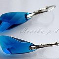 748. Swarovski capri blue wings - kolczyki 4cm
krysztalki 23mm
bigle - srebro