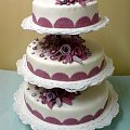 Tort weselny fioletowo- liljowy bez pary młodej . #wesele #Tort #Impreza