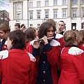 Dzień Ziemi - przemarsz i musztra 22 kwietnia 2010. Orkiestrę prowadziła tamburmajorka Paulina Kacprowicz